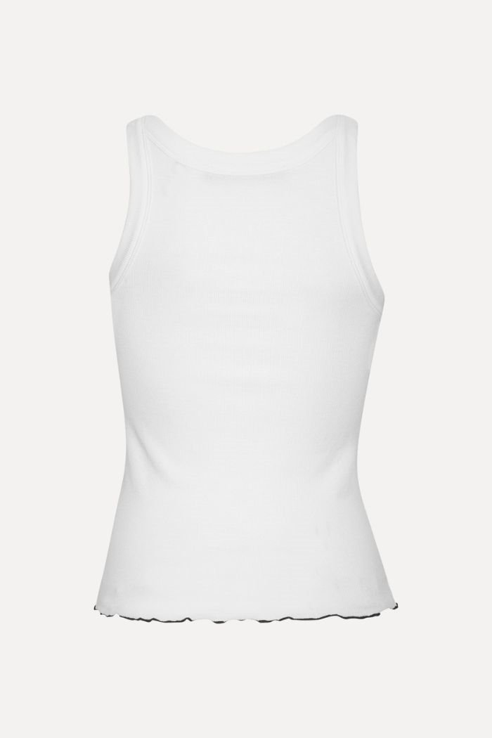 Rotate, Rib Tank top, White